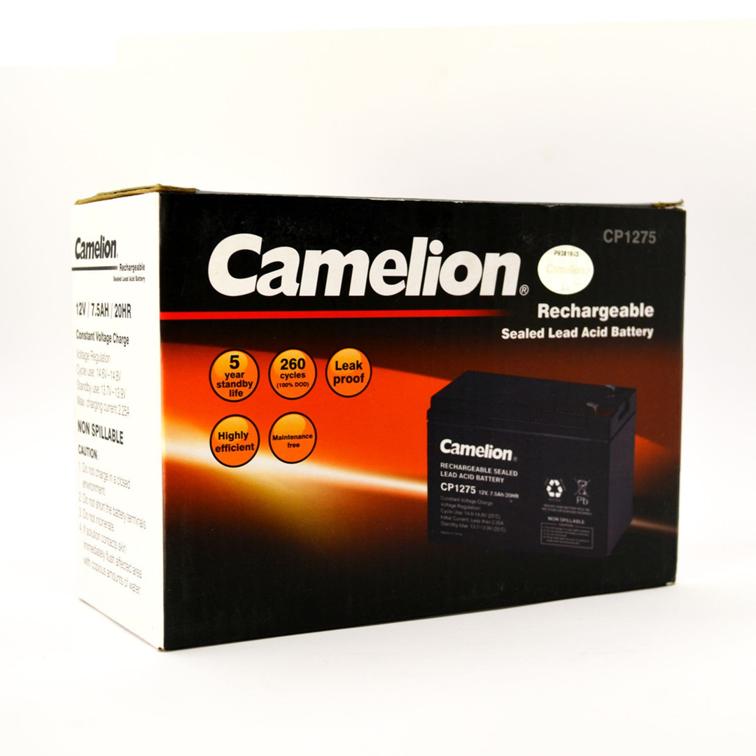 باتری سیلد اسید 12 ولت 7.5 آمپر ساعت کملیون مدل CP1275