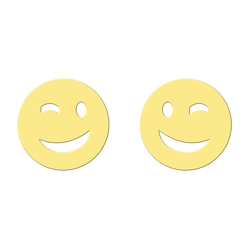 گوشواره طلا 18 عیار زنانه کرابو طرح صورتک مدل Kr5280