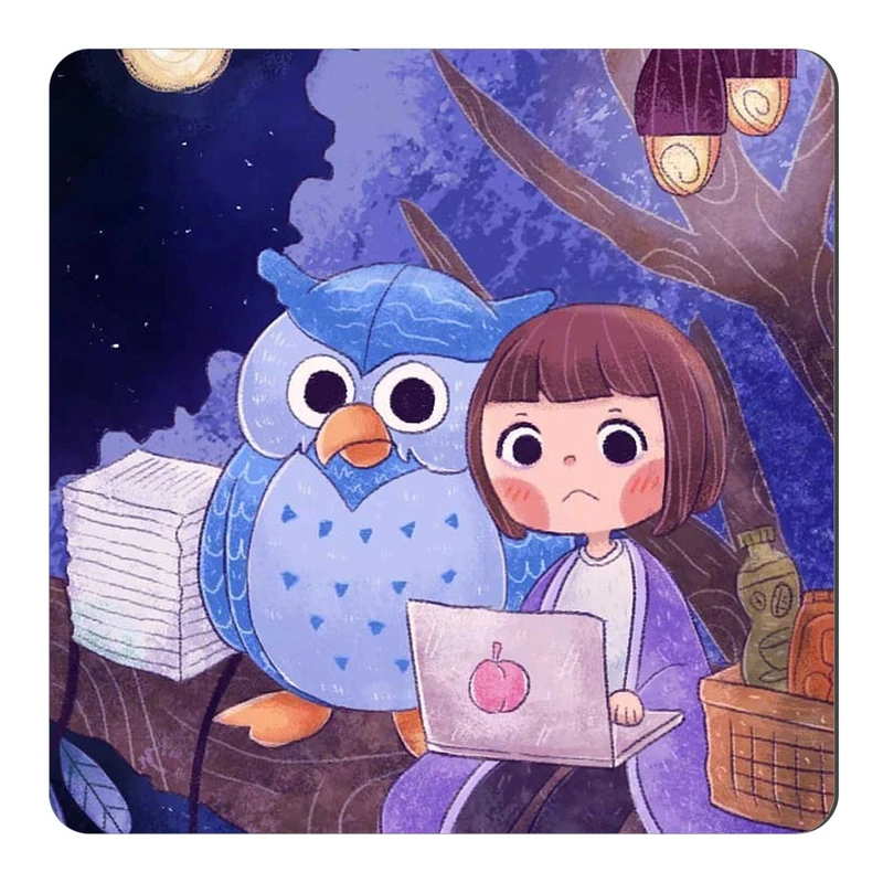  مگنت طرح دختربچه و جغد کد wmg2033