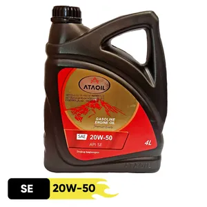 روغن موتور خودرو بنزینی آتا اویل مدل 20w-50 se حجم 4 لیتر
