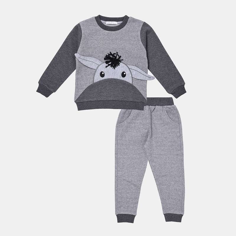 ست سویشرت و شلوار نوزادی فیورلا مدل دانکی کد 21545