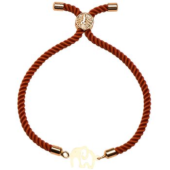 دستبند طلا 18 عیار زنانه کرابو طرح فیل مدل Kr2374