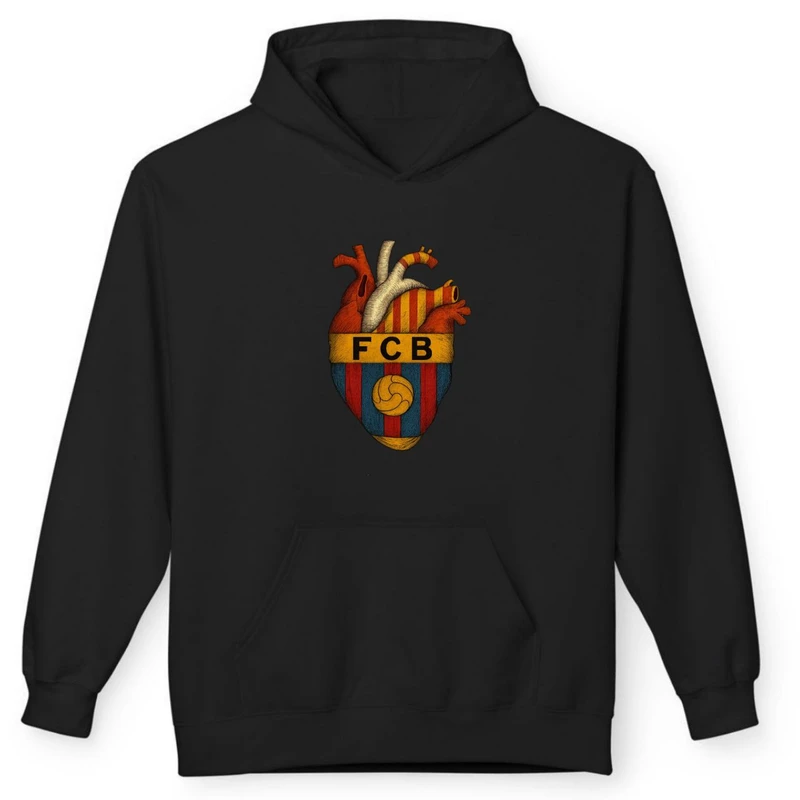 هودی مردانه پاد آفرین مدل فوتبالی بارسلونا کد 1280