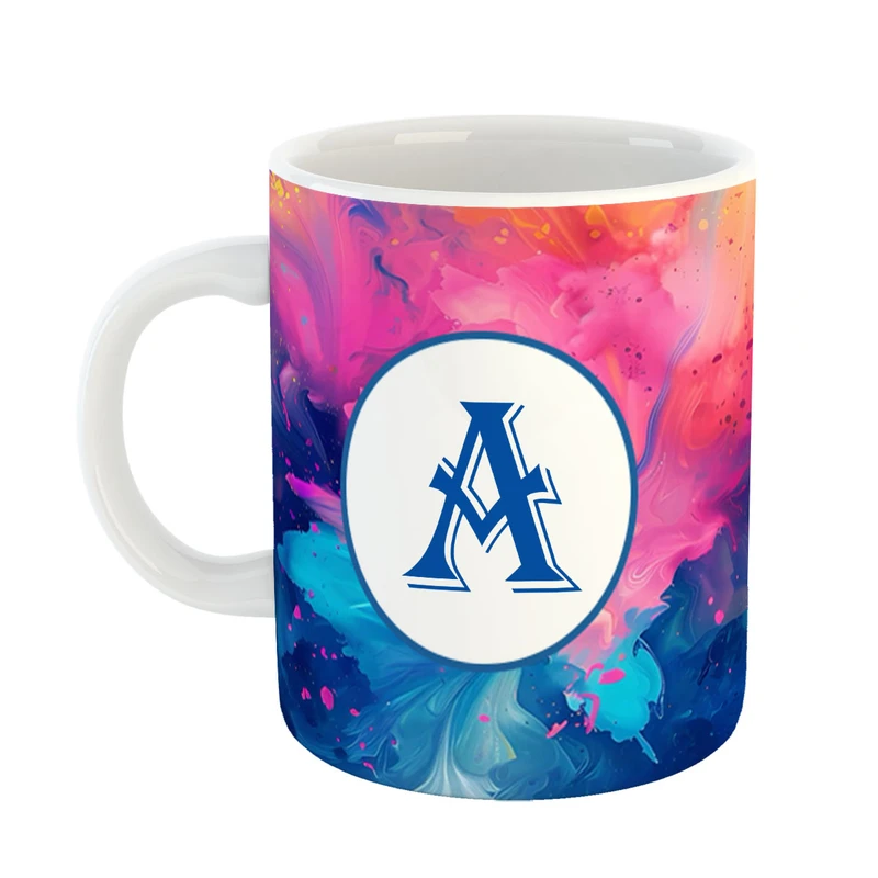 ماگ پادآفرین مدل فانتزی طرح حرف A کد 19