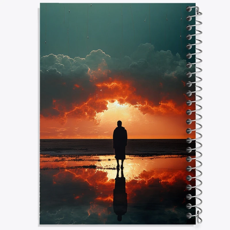 دفتر مشق 50 برگ خندالو طرح غروب کد F460