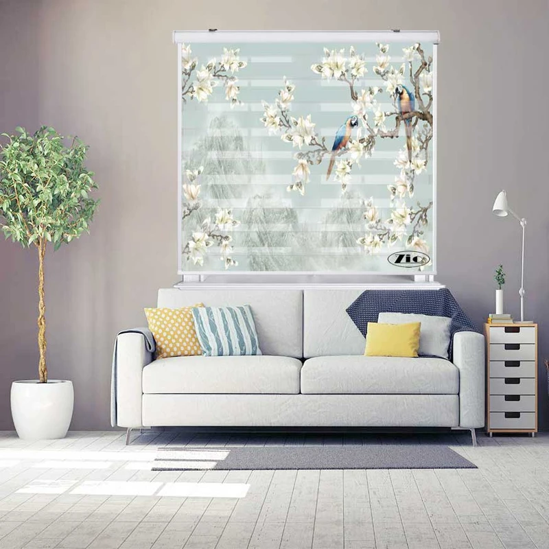 پرده زبرا زیو کد 3D1436 سایز 150x150 سانتی متر