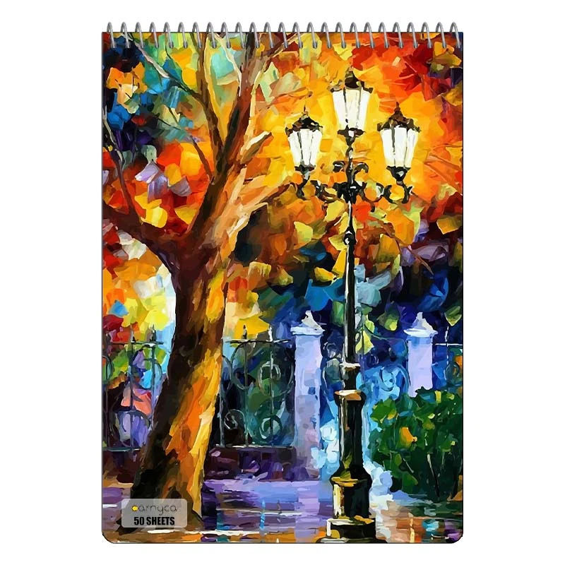دفتر نقاشی 50 برگ سیمی کارنیکا طرح نقاشی های آبرنگی Watercolor Paintings کد 49134