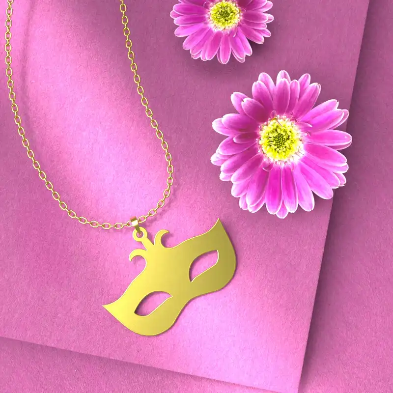 گردنبند طلا 18 عیار زنانه مدوپد مدل هالووین کد G3-1-1212