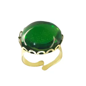 انگشتر زنانه مدل رزین کد 1 رنگ سبز