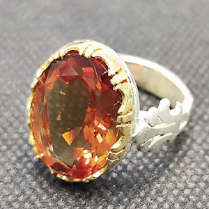 انگشتر نقره مردانه مدل سنگ الکساندریت کد 56