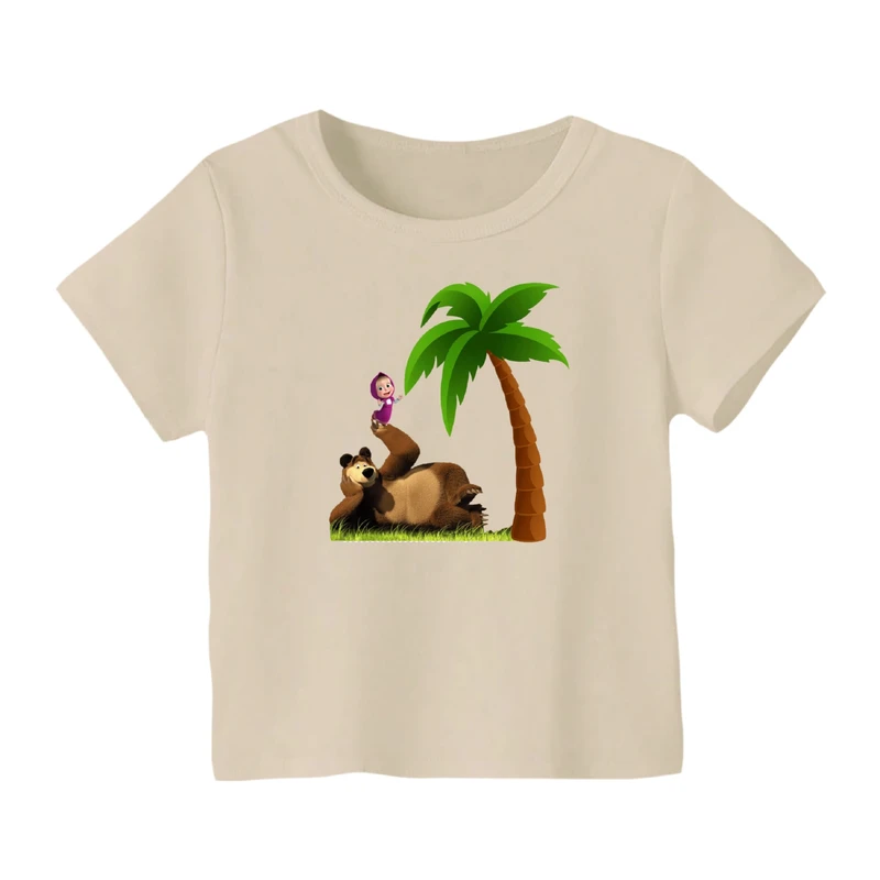 تی شرت آستین کوتاه بچگانه مدل ماشا