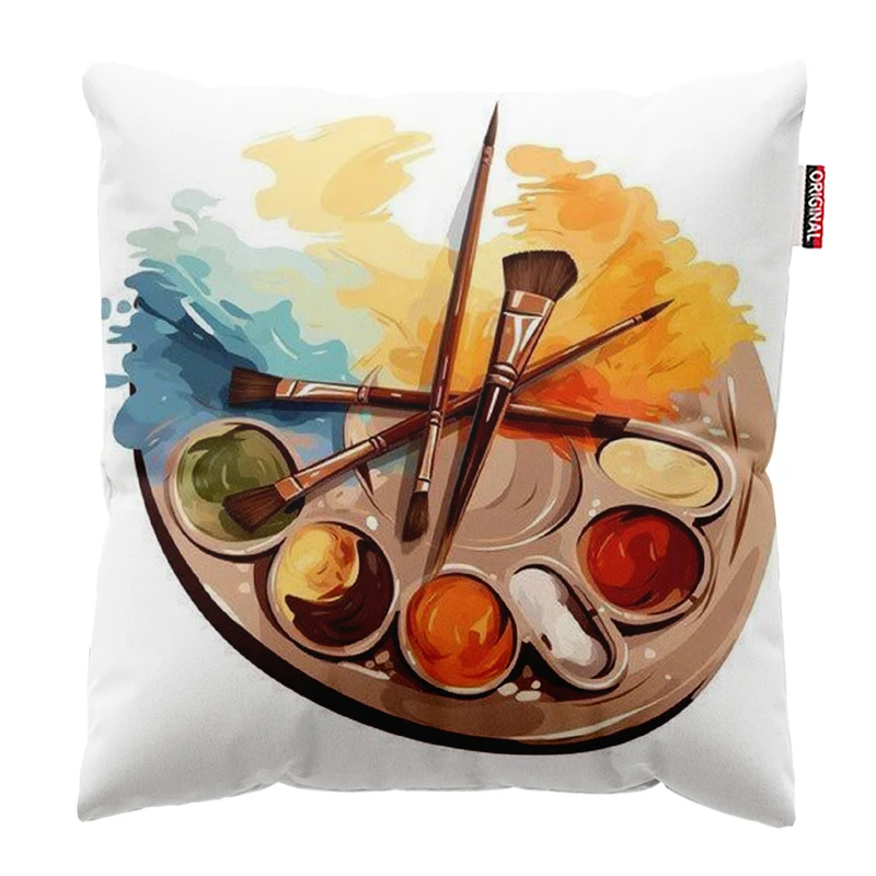 کوسن پاد آفرین مدل پالت و ابزار نقاشی کد 216 سایز 30*30 سانتی متر