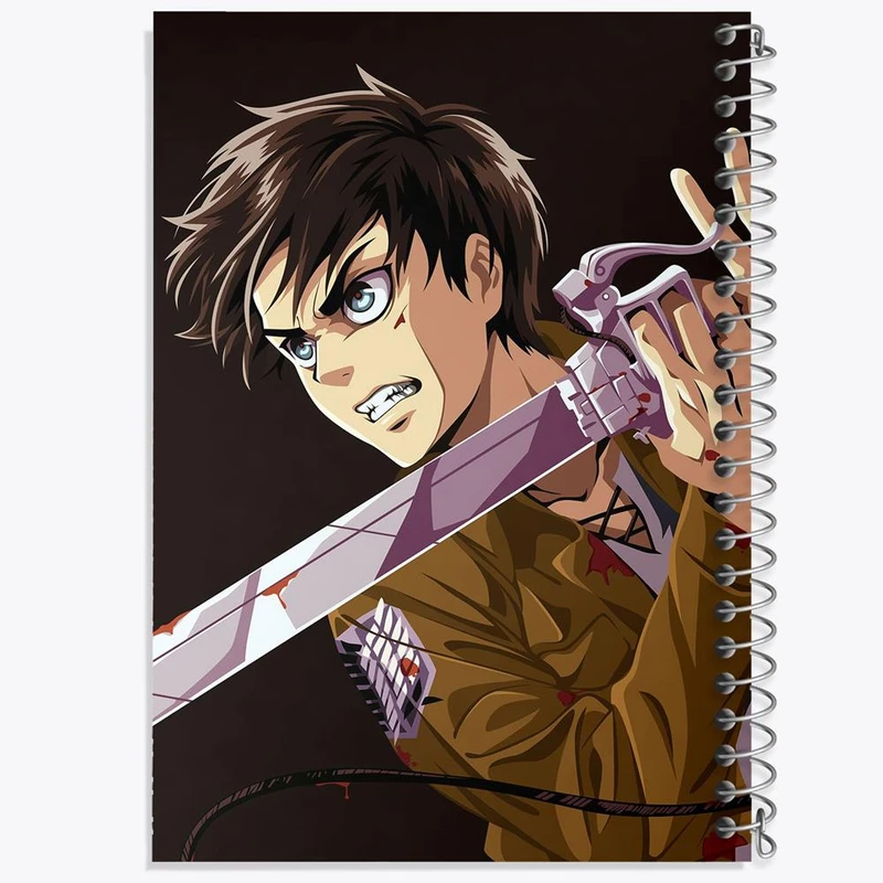 دفتر ژورنال نویسی 50 برگ خندالو مدل نقطه ای طرح ارن یگر انیمه اتک آن تایتان Attack on Titan کد 10968