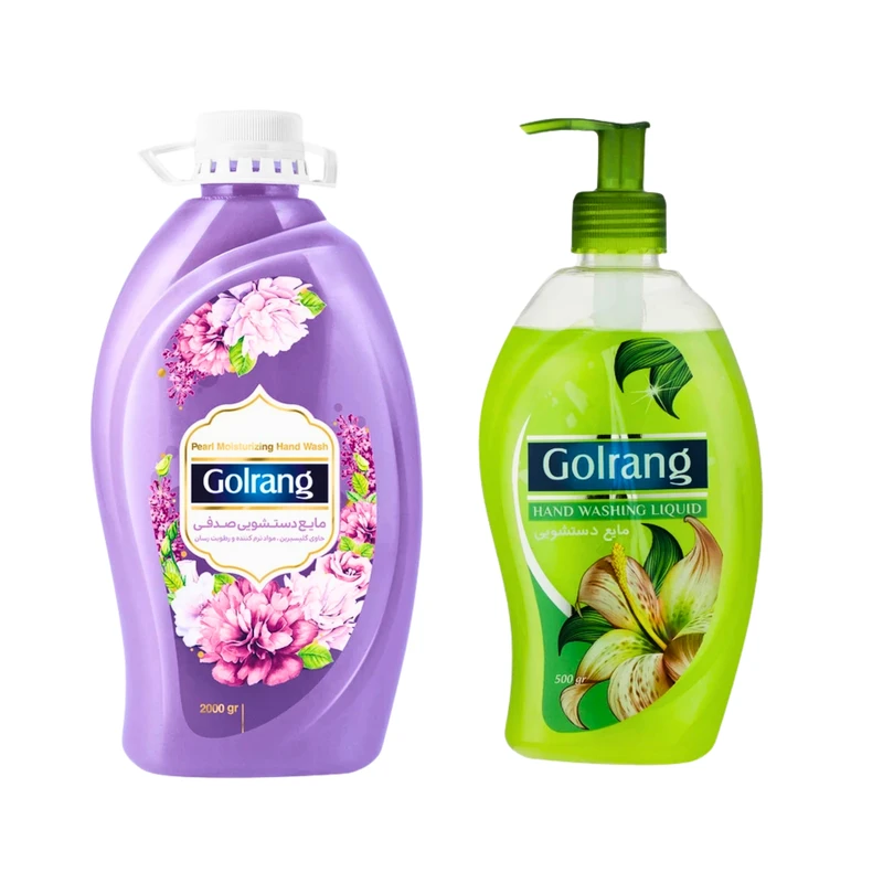مایع دستشویی گلرنگ مدل D0 وزن 2 کیلوگرم به همراه مایع دستشویی گلرنگ مدل D1 وزن 500 گرم