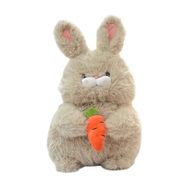 عروسک پولیشی مدل خرگوش تپل هویج به دست ارتفاع 35 سانتی متر