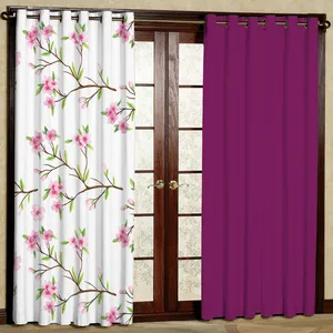 پرده مدل شکوفه بهاری هازان پانچی کد 4097a سایز 140x200 سانتی متر