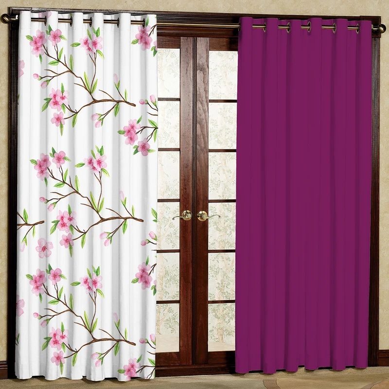 پرده مدل شکوفه بهاری هازان پانچی کد 4097a سایز 140x200 سانتی متر