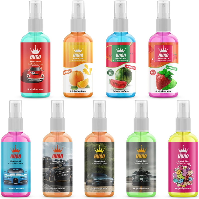 اسپری خوشبو کننده خودرو هوگو مدل C.2345678910 حجم 50 میلی لیتر بسته 9 عددی