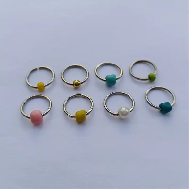 حلقه تزیینی مو زنانه کد HL01 بسته 10 عددی