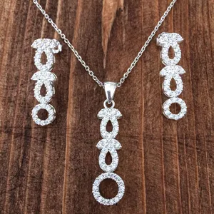 نیم ست نقره زنانه کد 2041