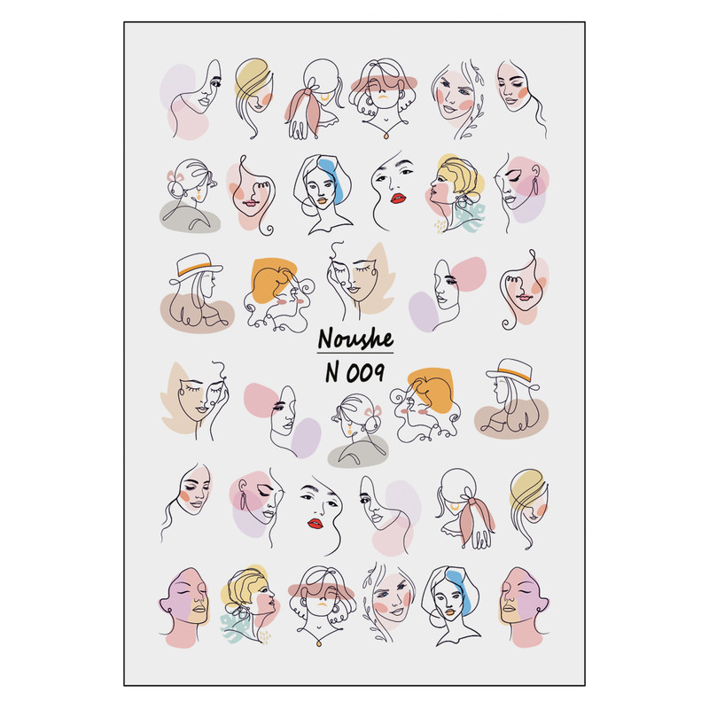 برچسب لنز ناخن کد N006-042 مجموعه 12 عددی