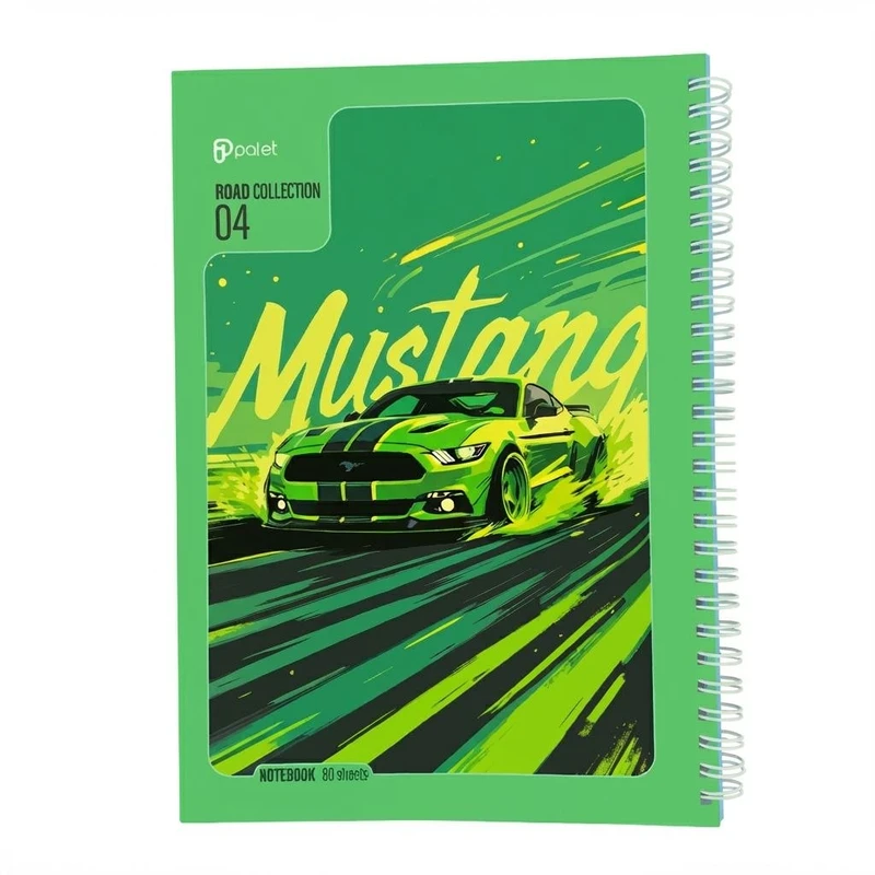 دفتر مشق 80 برگ پالت طرح ماشینی