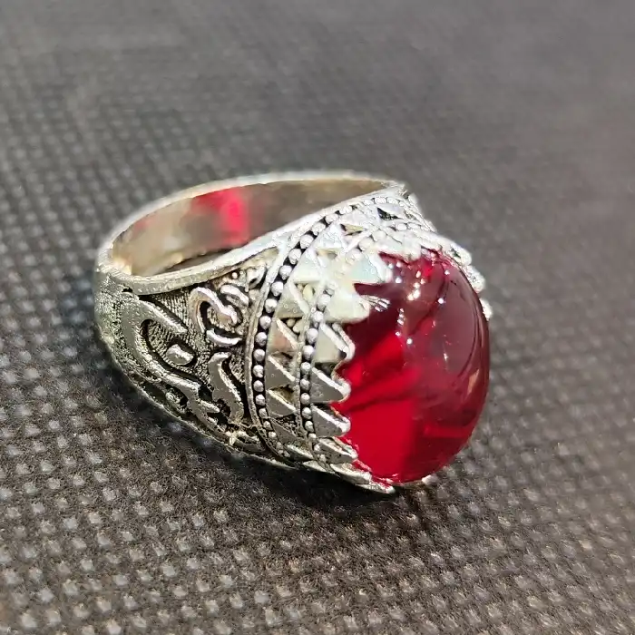 انگشتر مردانه مدل سنگ یاقوت کد 5000