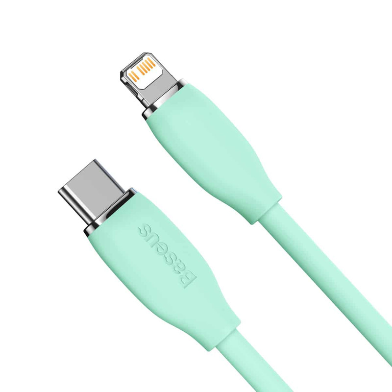 کابل تبدیل لایتنینگ به USB-C باسئوس مدل Jelly Liquid Silica Gel طول 1.2 متر