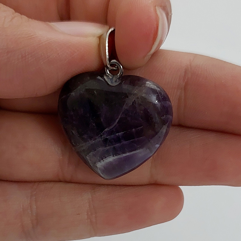 آویز گردنبند زنانه مدل قلب آمیتیست کد 1-95 آویز گردنبند زنانه مدل قلب آمیتیست کد 1-95