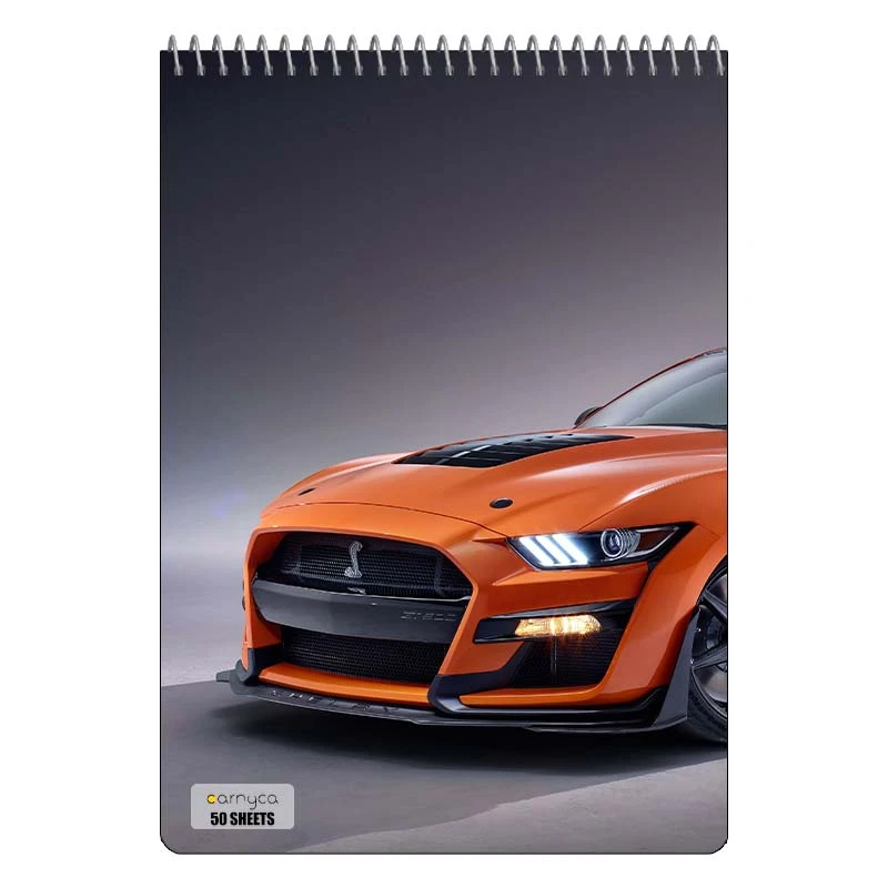دفتر نقاشی 50 برگ سیمی کارنیکا طرح فورد ماستنگ Ford Mustang کد 72607