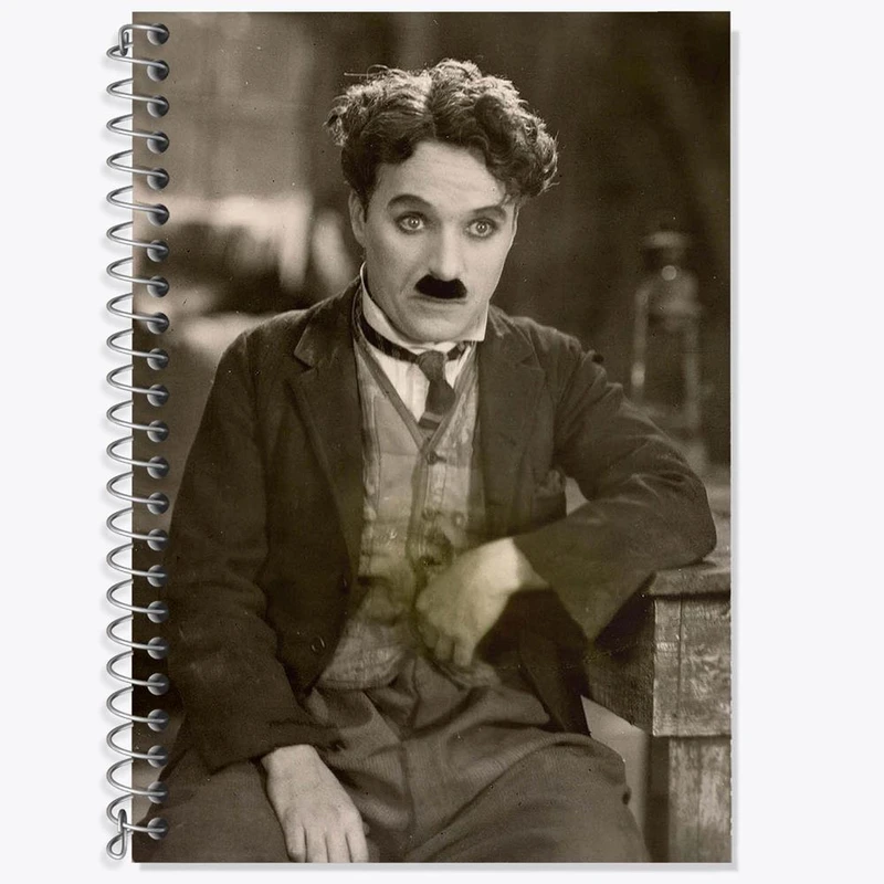 دفتر زبان 50 برگ خندالو مدل سه خط طرح چارلی چاپلین Charlie Chaplin کد 10051