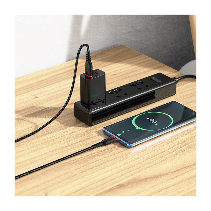 خرید و قیمت کابل تبدیل USB به USB-C هوکو مدل X59 طول 1 متر