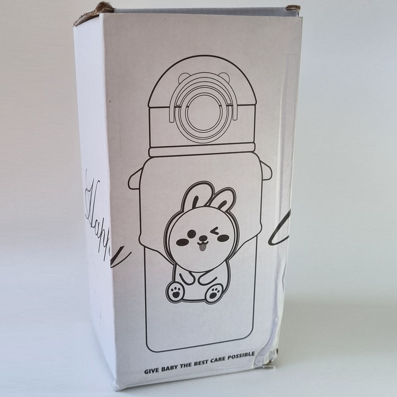 فلاسک کودک مدل نی دار طرح خرسی کد 02 گنجایش 0.45 لیتر