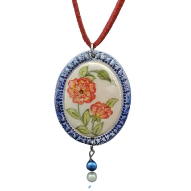 گردنبند دخترانه مدل گل و مرغ لاستردار کد 9088025