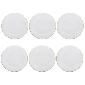 بشقاب چینی زرین ایران مدل دسر خوری 16 ایتالیا زرین درجه عالی بسته شش عددی