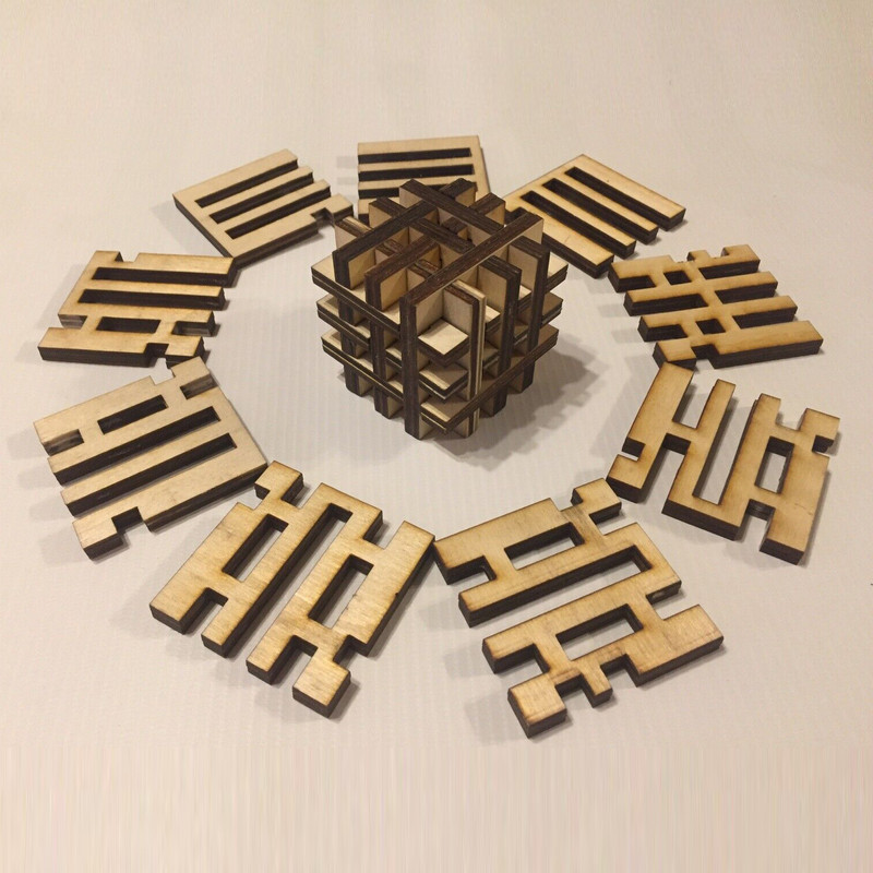 بازی فکری مدل مکعب روبیک چوبی کد G4