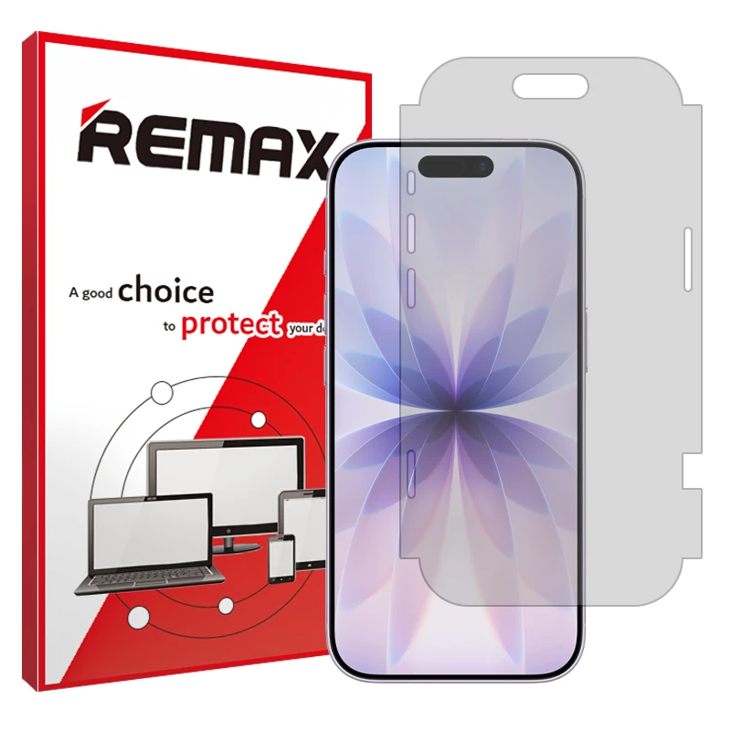 محافظ صفحه نمایش شفاف ریمکس مدل Resistant مناسب برای گوشی موبایل اپل iPhone 17