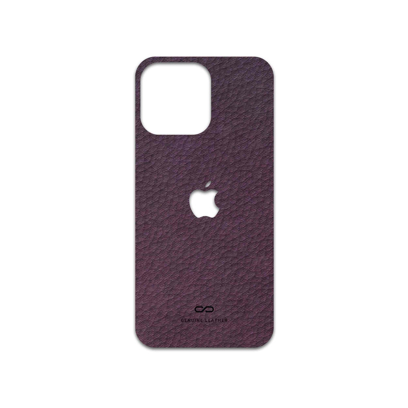 برچسب پوششی ماهوت مدل Purple-Leather مناسب برای گوشی موبایل اپل iPhone 14 Pro Max