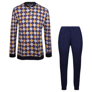 ست تی شرت و شلوار مردانه لین مدل نخ پنبه کد 5197-494