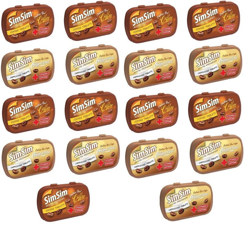 قرص خوشبوکننده دهان سیم سیم مدل قهوه و کاپوچینو مجموعه 18 عددی