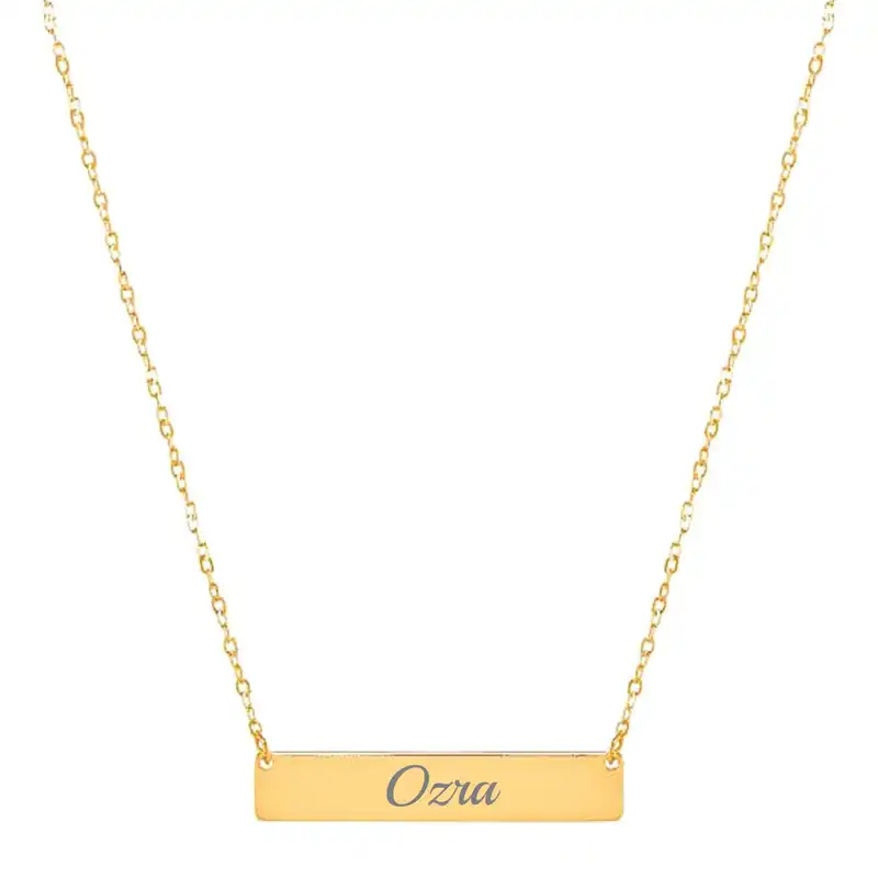 گردنبند طلا 18 عیار زنانه لیردا مدل اسم عذرا