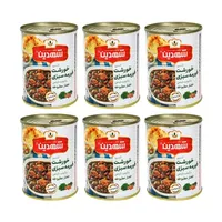 کنسرو خورشت قورمه سبزی با سویا شهدین - 370 گرم بسته 6 عددی