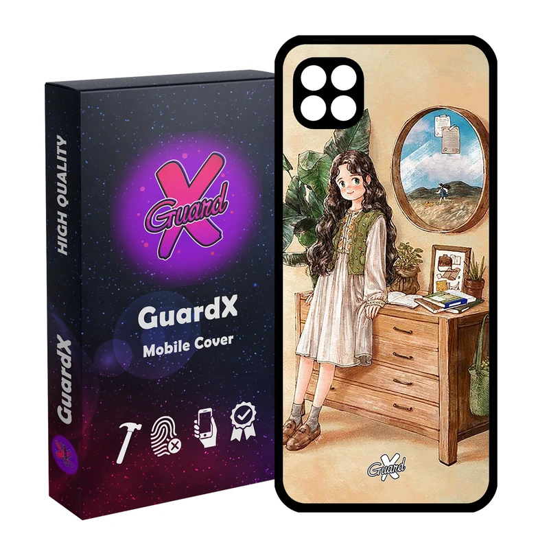 کاور گارد ایکس طرح دختر مدل Glass10308 مناسب برای گوشی موبایل سامسونگ Galaxy A22 5G