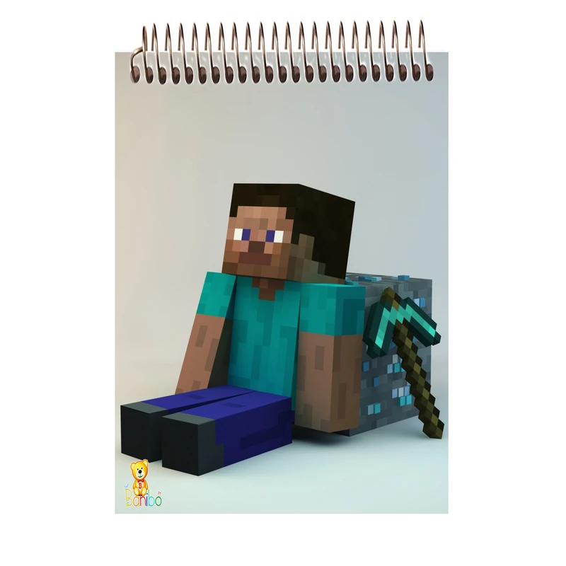 دفتر شطرنجی 100 برگ بانیبو مدل ماینکرفت کد 1228