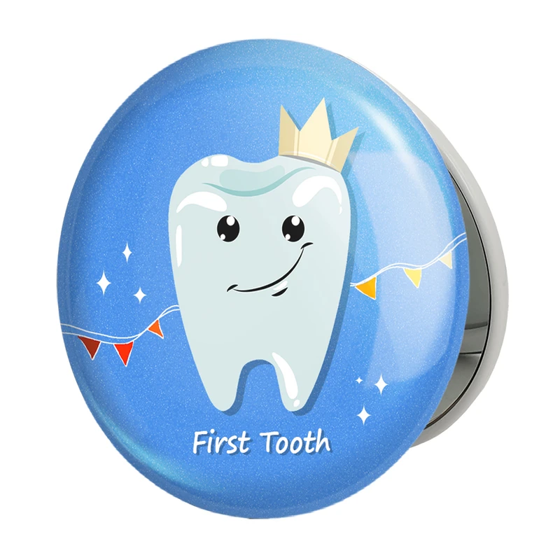 آینه جیبی خندالو طرح جشن دندونی پسرونه مدل تاشو کد 10945 