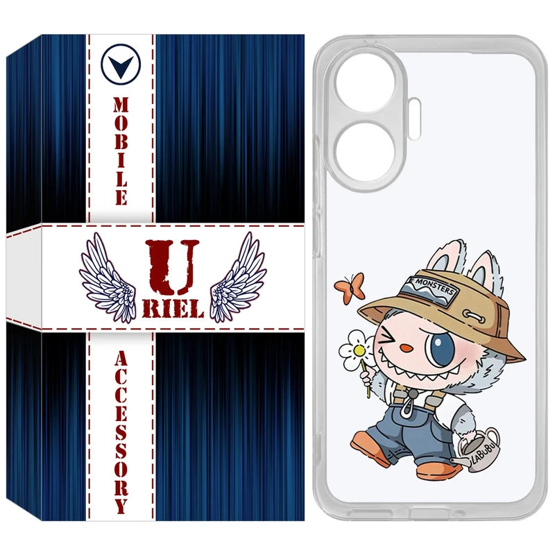 کاور یوریل مدل Clear کد 111 طرح لبوبو Labubu مناسب برای گوشی موبایل شیائومی Poco F7