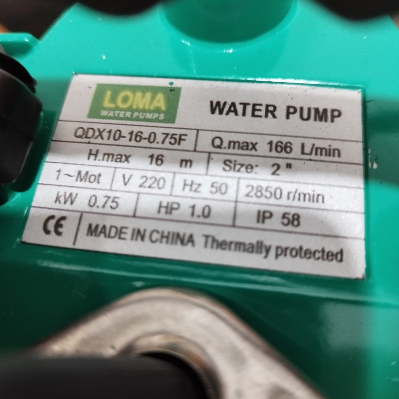 پمپ کف کش لوما مدل QDX10 16 0.75F2 پمپ کف کش لوما مدل QDX10 16 0.75F2