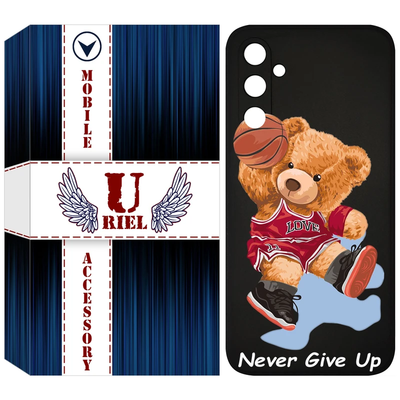 کاور یوریل قاب مدل KSH کد 63 طرح خرس ورزشکار مناسب برای گوشی موبایل سامسونگ Galaxy A54