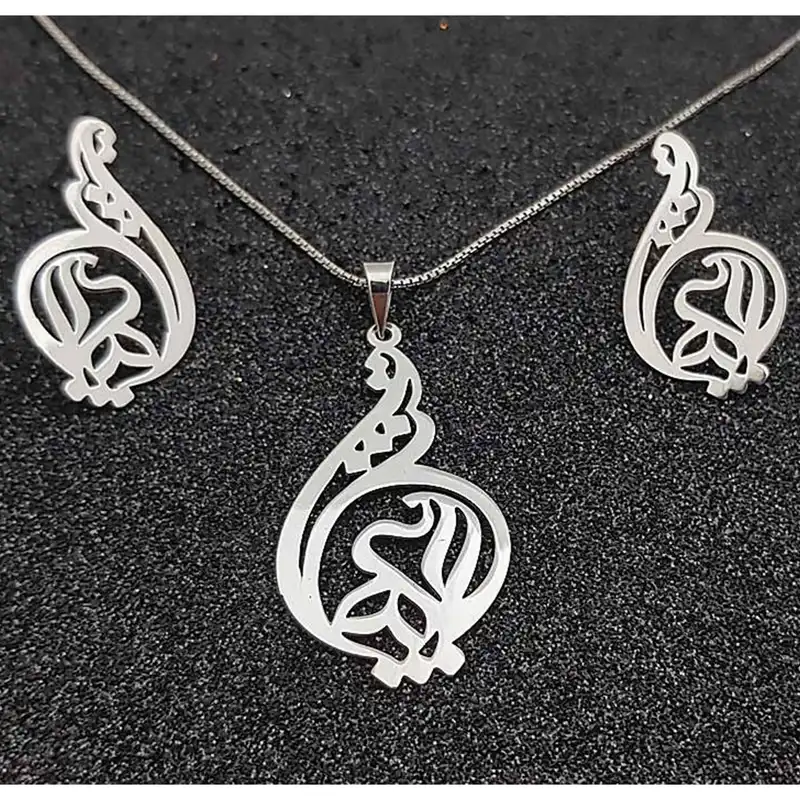 نیم ست نقره زنانه مدل اردیبهشت کد AB010