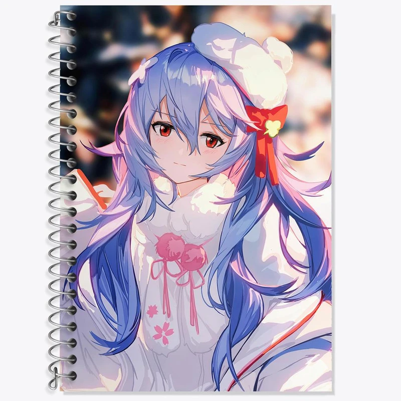 دفتر زبان 50 برگ خندالو مدل دو خط طرح ری آیانامی انیمه اونگلیون کد 13819